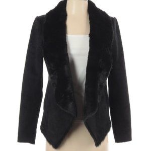 DKNY Faux Fur Suede Jacket